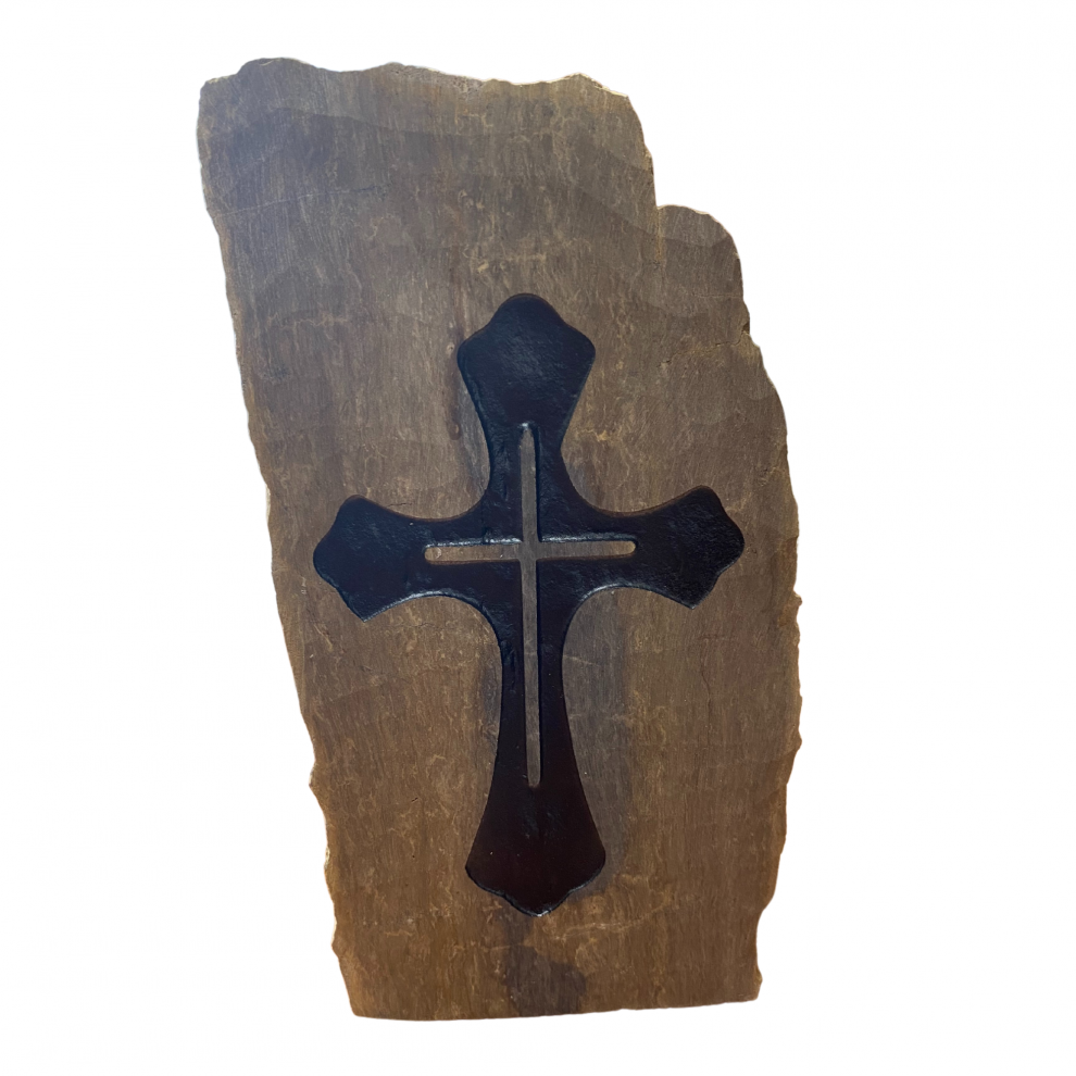 Cross Engraved Stone Saint Stone Company